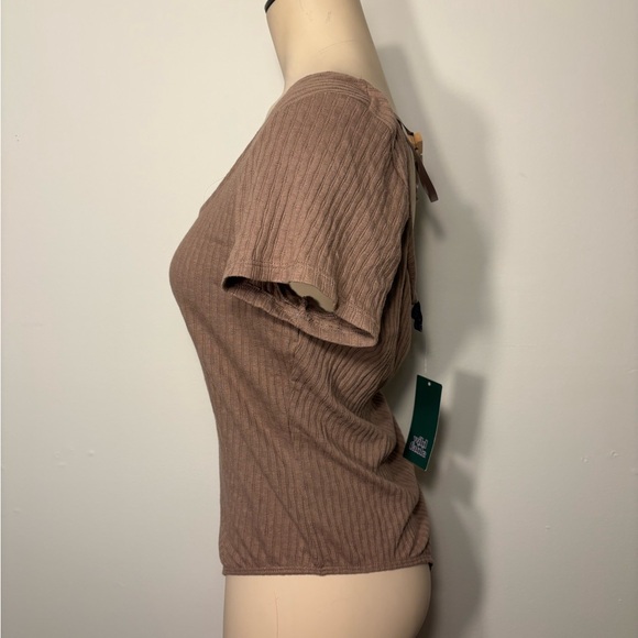NWT Wild Fable • brown ribbed body suit - Picture 4 of 5